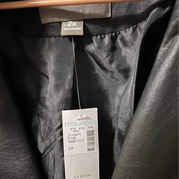 Maurices Black Leather Jacket - Picture 2 of 2